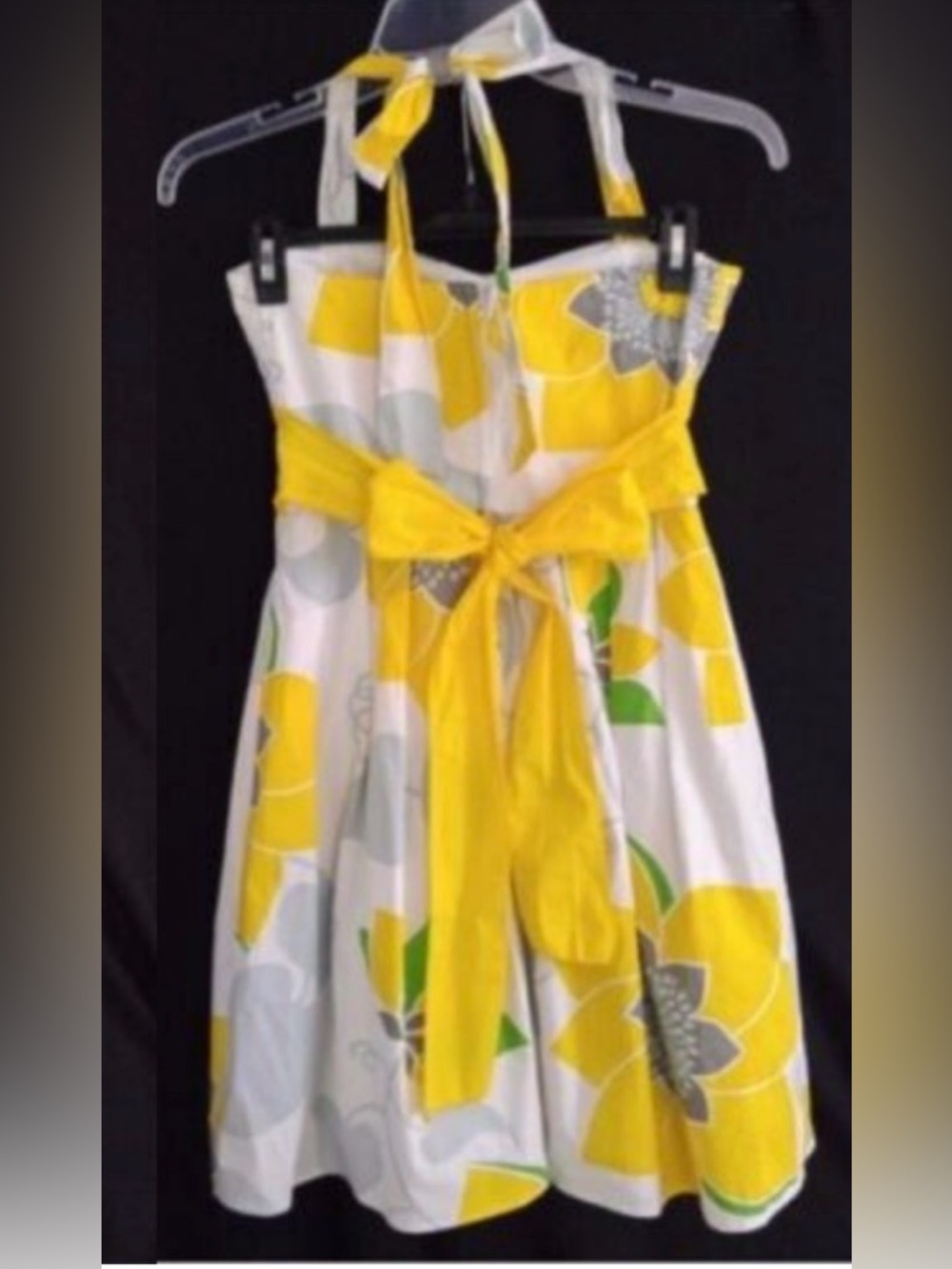 City Triangles Size 13 Yellow Floral Halter Sun Dress Pinup Sweetheart Pin Up - Picture 10 of 11